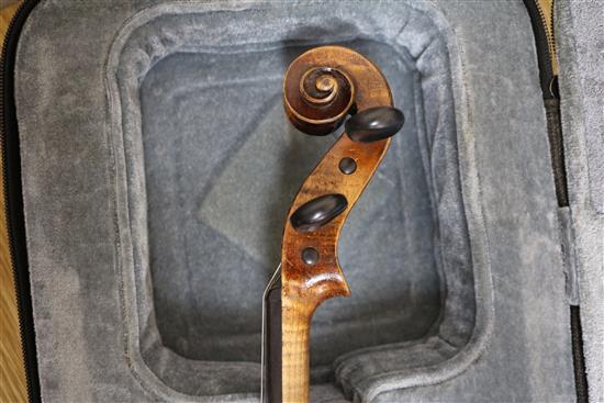 A late 19th century east European cased violin